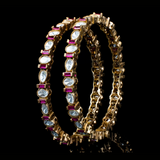 Ruby and Kundan Stone Bangles