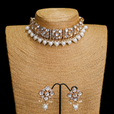 Kundan and Pearls Choker with Earrings Set