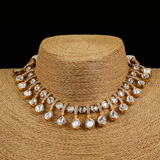 Diamond and Kundan Necklace Set with Earrings