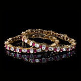 Ruby and Kundan Stone Bangles