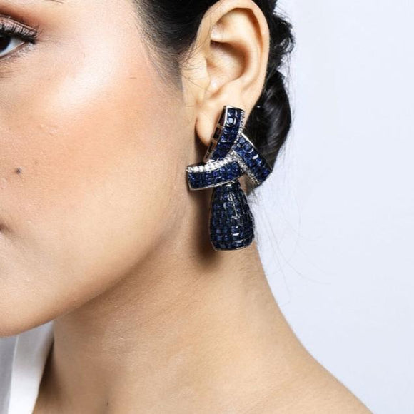 Eliana Dangler Earrings in blue